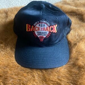 Vintage Chicago Bulls 1991-1992 Championship Hat. Back 2 Back
